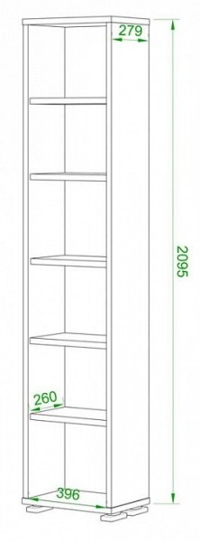 Стеллаж-колонка Домино ПУ-20-1 в Ишиме - ishim.mebel24.online | фото 2