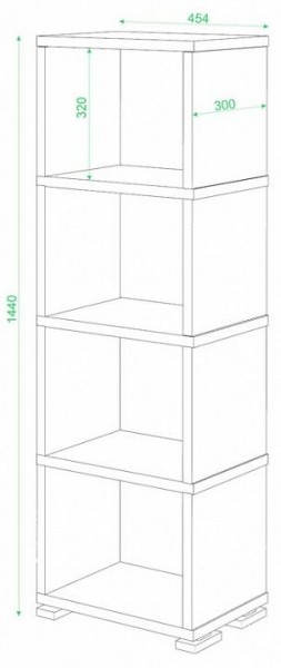 Стеллаж-колонка Домино СБ-15/4 в Ишиме - ishim.mebel24.online | фото 2