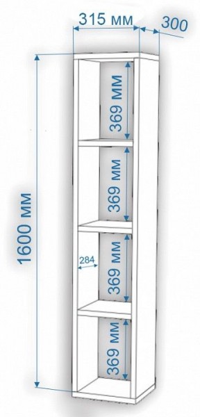 Стеллаж-колонка Нобиле СтлУ в Ишиме - ishim.mebel24.online | фото 2