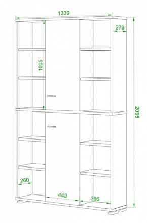 Стеллаж комбинированный Домино нельсон ПУ-40-2 в Ишиме - ishim.mebel24.online | фото 2