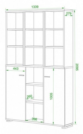 Стеллаж комбинированный Домино нельсон ПУ-40-6 в Ишиме - ishim.mebel24.online | фото 2