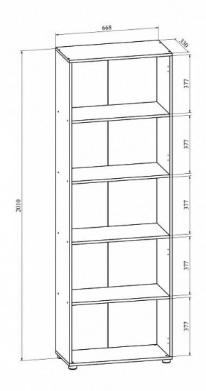 Стеллаж комбинированный Офис ОФ-301К (открытый) в Ишиме - ishim.mebel24.online | фото 2