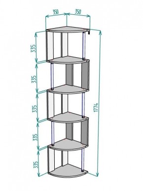 Стеллаж Maria S113-MA (Белый) в Ишиме - ishim.mebel24.online | фото 3