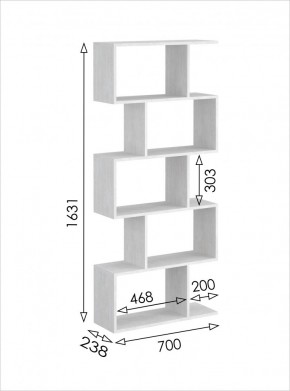 Стеллаж открытый мини 2 Вена в Ишиме - ishim.mebel24.online | фото 3