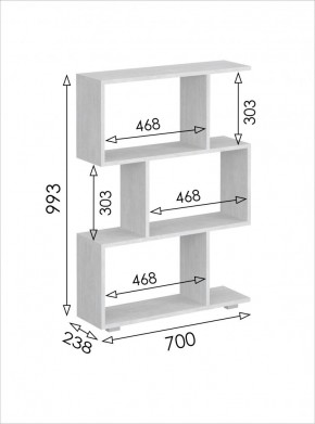 Стеллаж открытый мини Вена в Ишиме - ishim.mebel24.online | фото 3