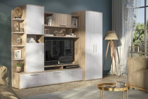 Стенка Денвер (СТЛ.151.01) Дуб сонома/Белый в Ишиме - ishim.mebel24.online | фото 3