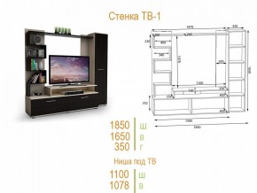 Стенка для гостиной ТВ-1 в Ишиме - ishim.mebel24.online | фото 2