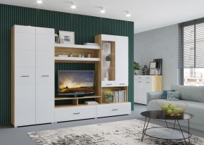 Стенка НЕНСИ 1 (Крафт золотой/Белый глянец) в Ишиме - ishim.mebel24.online | фото 3
