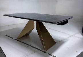 Стол ALES 180 BLACK GRAVE SOLID CERAMIC, керамика / бронзовый, ®DISAUR в Ишиме - ishim.mebel24.online | фото 6