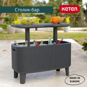 Стол Беви Бар (Bevy Bar Large Cool Bar), графит в Ишиме - ishim.mebel24.online | фото 1