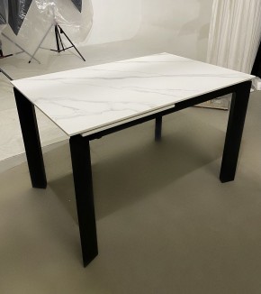 Стол CORNER 120 MATT WHITE MARBLE SOLID CERAMIC / BLACK, ®DISAUR в Ишиме - ishim.mebel24.online | фото 2