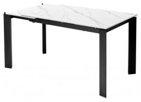 Стол CORNER 120 MATT WHITE MARBLE SOLID CERAMIC / BLACK, ®DISAUR в Ишиме - ishim.mebel24.online | фото 4