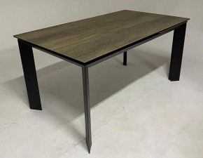 Стол CREMONA 140 KL-61 под дерево, итальянская керамика/ черный каркас, ®DISAUR в Ишиме - ishim.mebel24.online | фото 2
