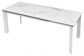 Стол CREMONA 140 MATTE STATUARIO Белый мрамор матовый, керамика/ белый каркас, ®DISAUR в Ишиме - ishim.mebel24.online | фото 5