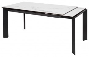 Стол CREMONA 140 MATTE STATUARIO Белый мрамор матовый, керамика/ черный каркас, ®DISAUR в Ишиме - ishim.mebel24.online | фото 6