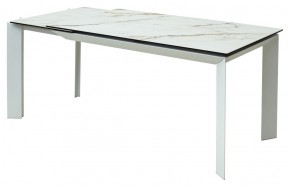 Стол CREMONA 180 KL-188 Контрастный мрамор матовый, итальянская керамика/ белый каркас, ®DISAUR в Ишиме - ishim.mebel24.online | фото 3