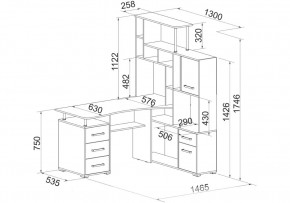 Компьютерный стол Джаз-15 правый дуб сонома / белый в Ишиме - ishim.mebel24.online | фото