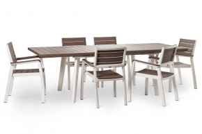 Стол Гармония раздвижной (Harmony Extendable) белый-капучино в Ишиме - ishim.mebel24.online | фото 6