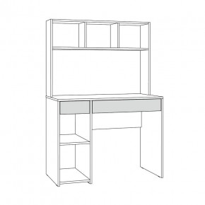 Стол компьютерный 12.77 F Комфорт (Белый РЕ шагрень) в Ишиме - ishim.mebel24.online | фото 4