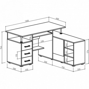 Стол компьютерный Амбер-12 в Ишиме - ishim.mebel24.online | фото 2