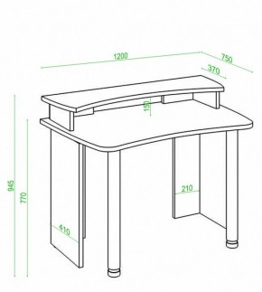 Стол компьютерный Домино Лайт СКЛ-Софт120+НКИЛ120 в Ишиме - ishim.mebel24.online | фото 2