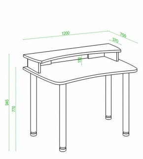 Стол компьютерный Домино Лайт СКЛ-Софт120МО+НКИЛ120 в Ишиме - ishim.mebel24.online | фото 2