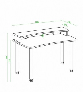 Стол компьютерный Домино Лайт СКЛ-Софт140МО+НКИЛ140 в Ишиме - ishim.mebel24.online | фото 3