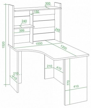 Стол компьютерный Домино Lite СКЛ-Угл120+НКЛ-100 в Ишиме - ishim.mebel24.online | фото 2