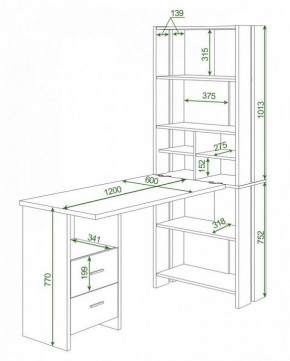 Стол компьютерный Домино Lite СТЛ-ОВ+С120Прям+ТЯЛ в Ишиме - ishim.mebel24.online | фото 2