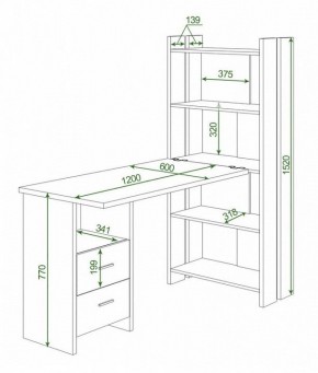 Стол компьютерный Домино Lite СТЛ-ОВ+С120Прям+ТЯЛ в Ишиме - ishim.mebel24.online | фото 2