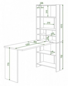 Стол компьютерный Домино Lite СТЛ-ОВХ+С120Прям без тумбы в Ишиме - ishim.mebel24.online | фото 2