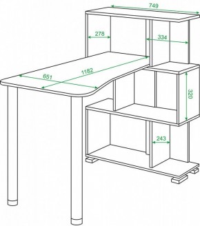 Стол компьютерный Домино нельсон СЛ-5-3СТ-2 в Ишиме - ishim.mebel24.online | фото 2