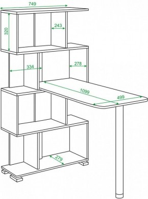 Стол компьютерный Домино нельсон СЛ-5-4СТ в Ишиме - ishim.mebel24.online | фото 2