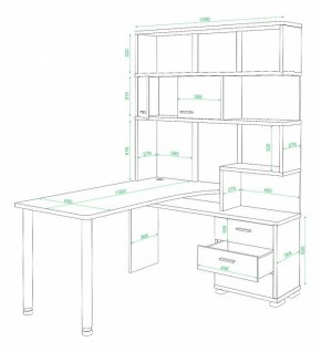 Стол компьютерный Домино нельсон СР-420-130 в Ишиме - ishim.mebel24.online | фото 2