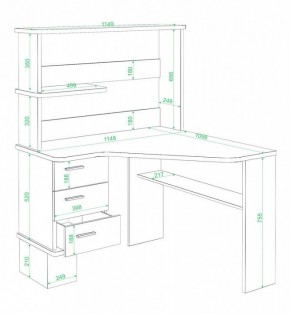 Стол компьютерный Домино СД-45 в Ишиме - ishim.mebel24.online | фото 2