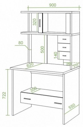 Стол компьютерный Домино СК-10М в Ишиме - ishim.mebel24.online | фото 3