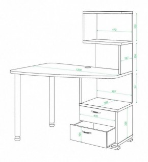 Стол компьютерный Домино СКМ-60 в Ишиме - ishim.mebel24.online | фото 2