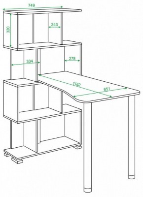 Стол компьютерный Домино СЛ-5-4СТ-2 в Ишиме - ishim.mebel24.online | фото 2