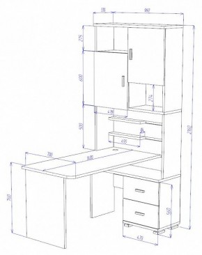 Стол компьютерный Домино СР-720/140 в Ишиме - ishim.mebel24.online | фото 2