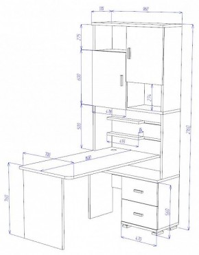 Стол компьютерный Домино СР-720/160 в Ишиме - ishim.mebel24.online | фото 2