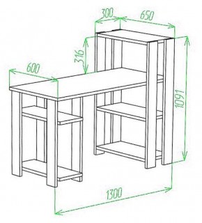 Стол компьютерный Slim СТН-110/130 в Ишиме - ishim.mebel24.online | фото 2