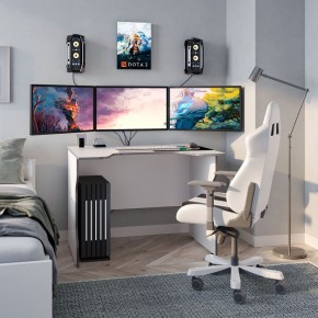 Стол компьютерный ВАРДИГ K2 100x82, белый/серебристый в Ишиме - ishim.mebel24.online | фото 4