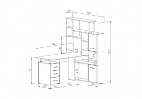 Компьютерный стол ДЕР КС-15 венге / дуб молочный левый в Ишиме - ishim.mebel24.online | фото