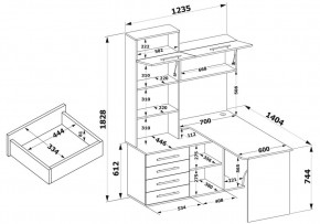 Компьютерный стол КСТ-14Л белый левый в Ишиме - ishim.mebel24.online | фото 2