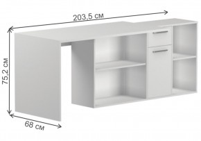 Компьютерный стол Лайт 03.245F белый гладкий 101 в Ишиме - ishim.mebel24.online | фото 4