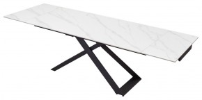Стол LIVORNO 180 MATT WHITE MARBLE SOLID CERAMIC / BLACK, ®DISAUR в Ишиме - ishim.mebel24.online | фото 4
