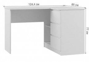 Компьютерный стол Мадера 1244 лдсп белый в Ишиме - ishim.mebel24.online | фото 2