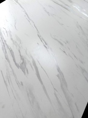 Стол MATERA 160 MARBLES KL-99 Белый мрамор матовый, итальянская керамика/ черный каркас, ®DISAUR в Ишиме - ishim.mebel24.online | фото 3