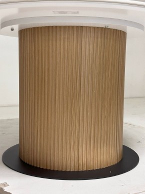 Стол MESA D120 цвет БЕЛЫЙ МРАМОР M326 / Каркас OAK, ®DISAUR в Ишиме - ishim.mebel24.online | фото 4