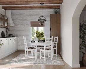 Стол обеденный Кантри раскладной, массив сосны, цвет белый в Ишиме - ishim.mebel24.online | фото 4